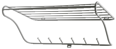 KLÄDHYLLA HAT RACK ENKEL METALL