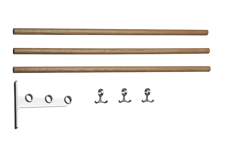 KLÄD-/SKOHYLLA NOSTALGI PÅBYGGN FAST LÄNGD 1000 MM EK/ALU