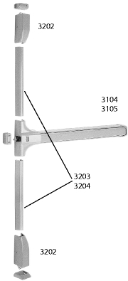 PANIKREGEL DORMAKABA CONTUR PHB3105F