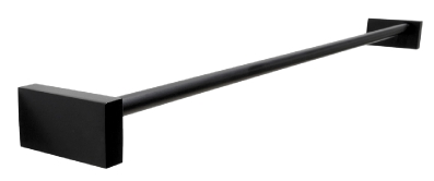 HANDDUKSSTÅNG QUADRA 5 ENKEL 600 MM SVART