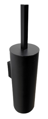 TOALETTBORSTSTÄLL QUADRA 4 VÄGG MED LOCK SVART