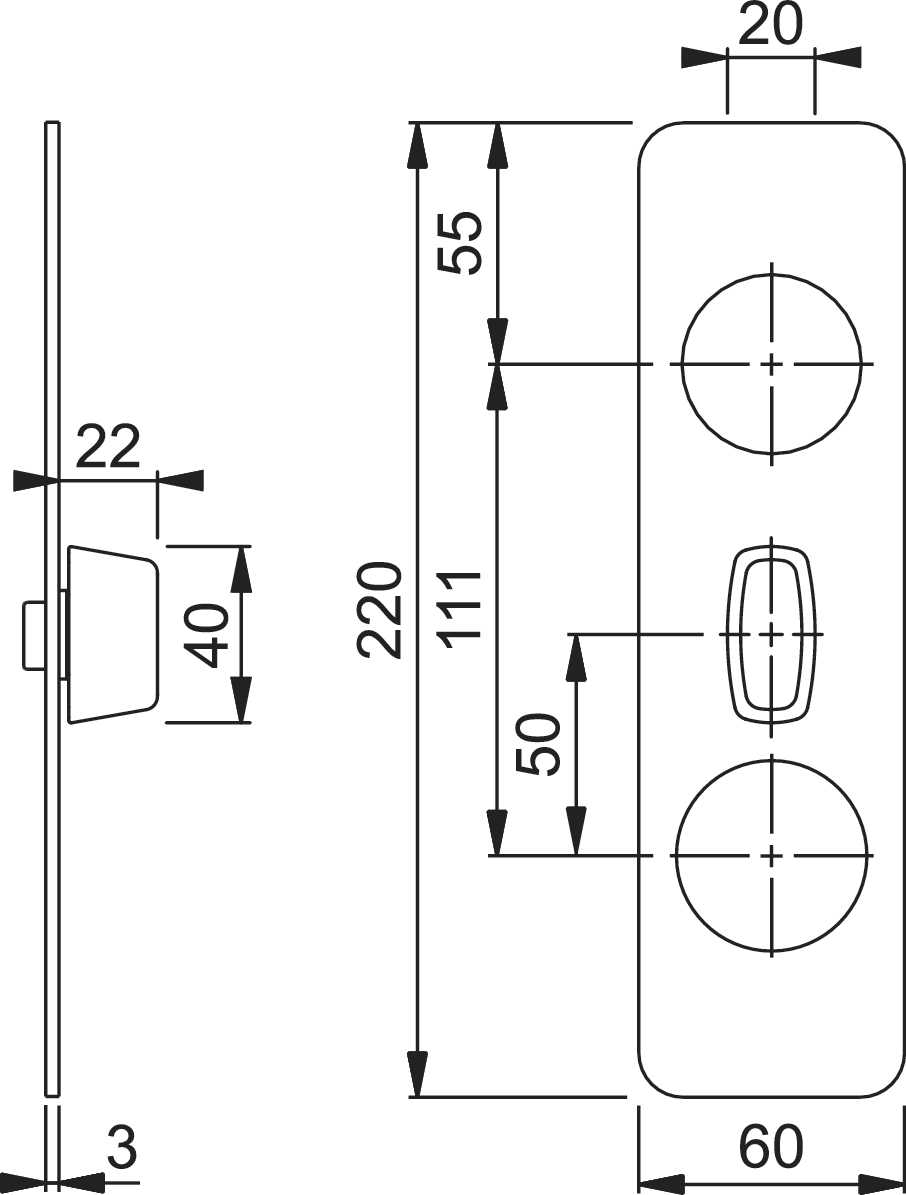 LÅNGSKYLT/VREDSKYLT HOPPE 2910 F9714M ALU SVART