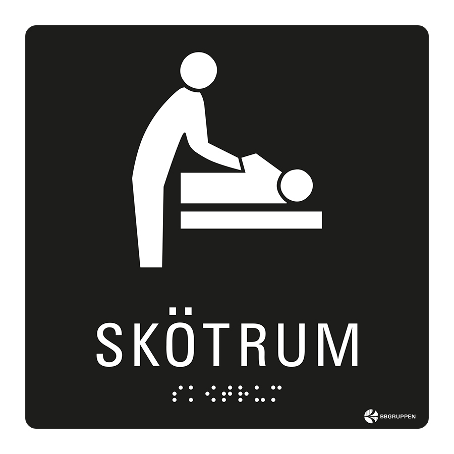 SKYLT TAKTIL SKÖTRUM