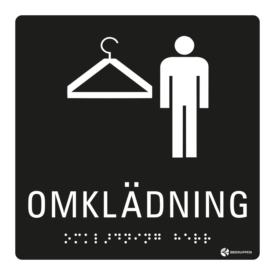 SKYLT TAKTIL OMKLÄDNING HERR