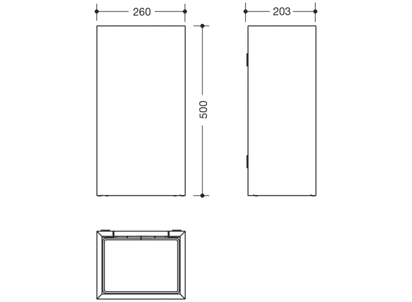 PAPPERSKORG HEWI 900-SERIEN 25 L SVART MATT