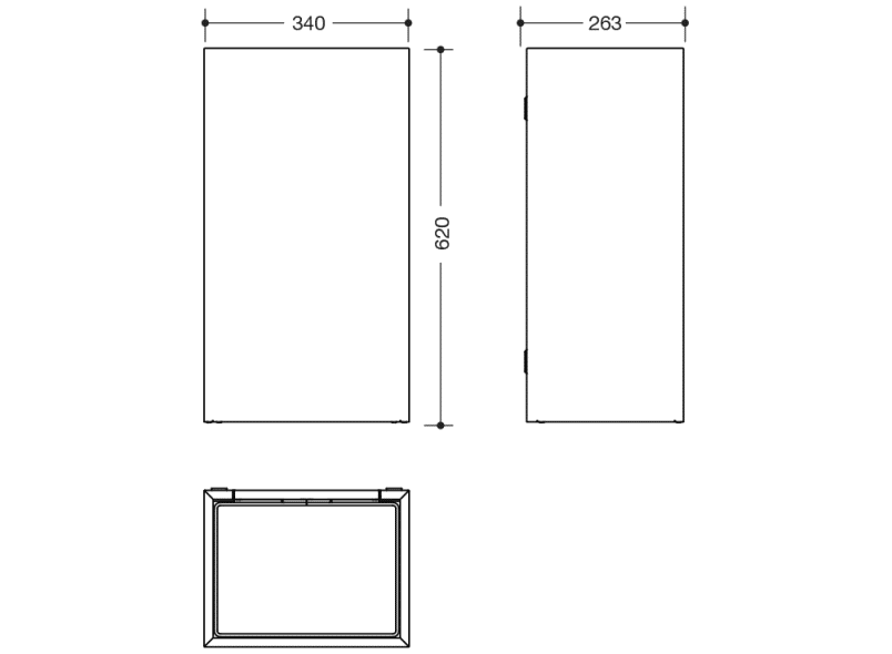 PAPPERSKORG HEWI 900-SERIEN 60 L SVART MATT