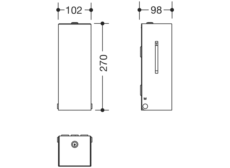 TVÅLDISPENSER HEWI 900-SERIEN SENSOR 500 ML SVART MATT