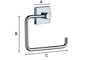 TP-HÅLLARE HOUSE RS3414 MED LOCK KROM MATT