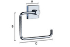 TP-HÅLLARE HOUSE RS3414 MED LOCK KROM MATT