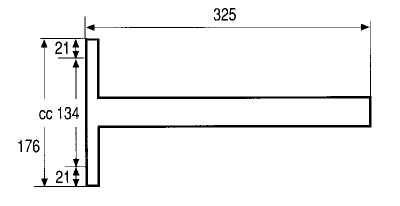 SKOHYLLA BB82-S ENKEL 590 MM VÄGG KROM BLANK/VIT