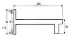 KLÄDHYLLA BB82 ENKEL 2700MM 16-KROK OMONTERAD VIT/KROM BLANK