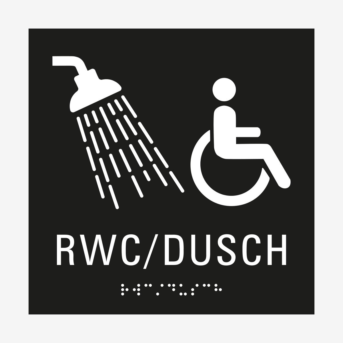 SKYLT TAKTIL DUSCH/RWC