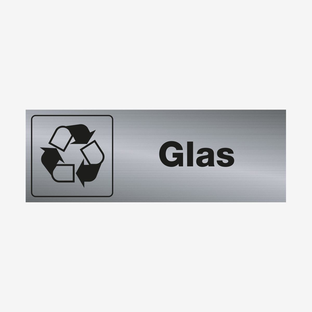 SKYLT TRIVSEL GLAS /ALUMINIUM / PLAST